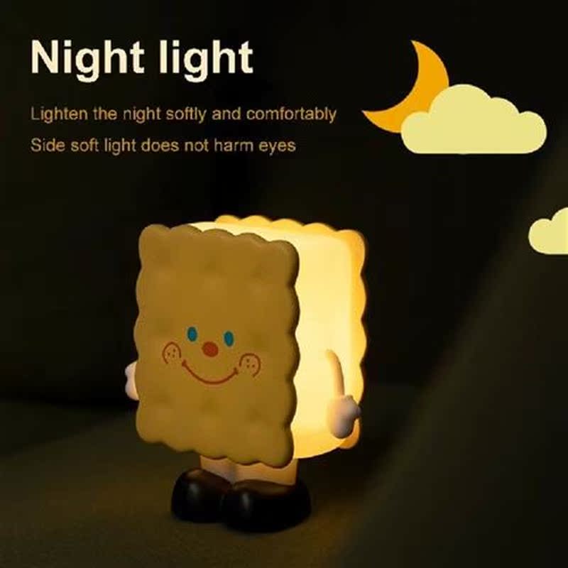 Biscuit Shaped Bedroom Atmosphere Light Rechargeable Mini