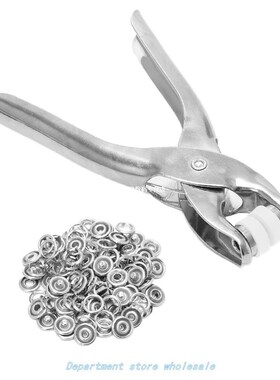 1 Set Silver Hot 100Pcs Ring Snap   Metal Prong Ring Snap Fa