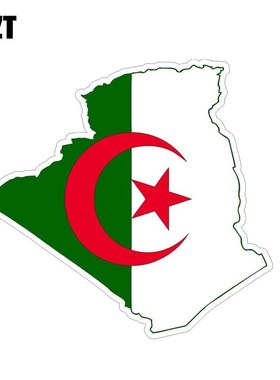 YJZT 14.2CM*14.2CM Personality Algeria Flag Map Body Car St