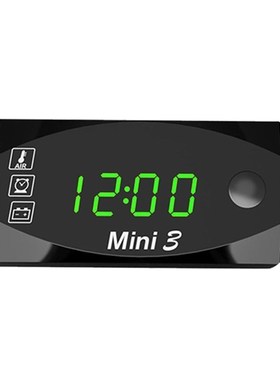 DC 6V-30V 3 In 1 Digital Display Time Clock Thermometer Volt