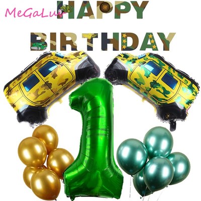 5X/lot Camo Army Military Cake Topper For Birthday Party Dec