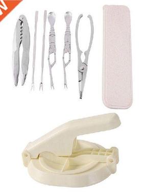 6Pcs Home Eating Crabs Seafood Tool & 1 Pcs Dump