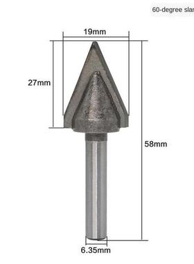 1PC 6.35mm V Bit CNC Solid Carbide End Mill Tungsten Steel W