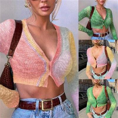 ASDS-Tie Dye Y2K Cardigan Print Kawaii Clothes Button Up V