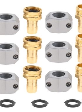 3 Sets Aluminum Mender Female and Male Hose End Connector wi