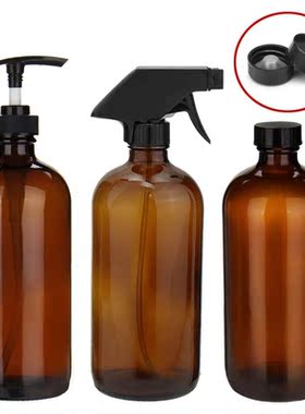 Brown Glass Soap Dispenser 250ml 500ml Bathroom Delivery Bot
