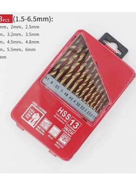FINDER 13/19/25PCS 1.0~13mm HSS Ti Coated Drill Bit Set For