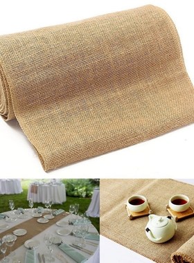 10mx30cm Wedding Party Table Runner Burlap Natural Jute Imit