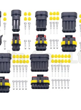 5 sets Kit  1P 2P 3P 4P 5P  6P  AMP 1.5 male and female Plug