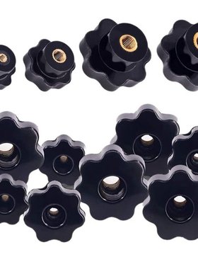 32Pcs 7 Star Knob Female Thread Nut Clamping Knob Grip Assor