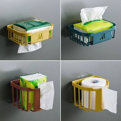 Free of perforated toilet shelf toilet tissue box toilet