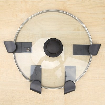 6pcs Practical ABS No Punching Pot Lid Racks Storage Wall Ha