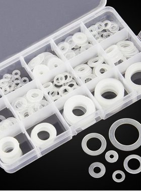 250pcs/lot White Nylon O Ring Gasket 15 Sizes Rubber Washer