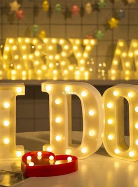 Lamp Remote control Alphabet Letter Lights LED Light Up Whit