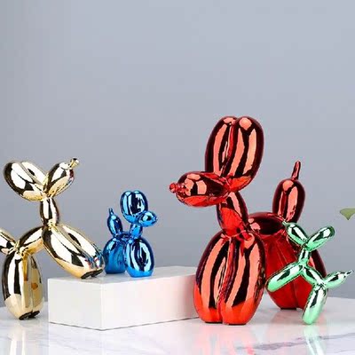 Nordic Resin Dog Crafts Electroplating Balloon Dog