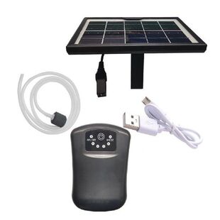 Solar Oxygen Air Pump Kit DC 5V USB Charging Aerator