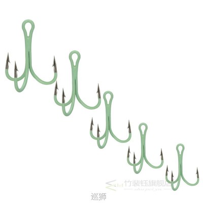 10pcs Treble Three Barbed Anchor Fishhooks Jig Hooks High Ca