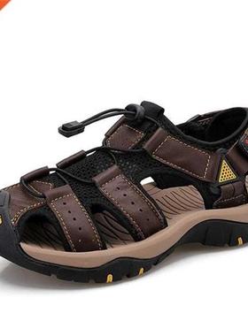 Jumpmore Hot Selling Summer Men s Sandals Genuine Leather