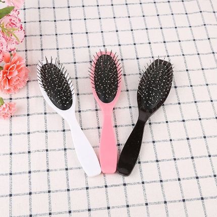 1PC Professional Anti Static Steel Comb Brush For Wig Hair E