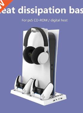 Vertical Cooling Fan Stand for PS5 Console Dual Controller