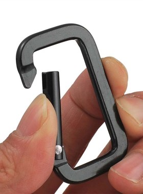 5cm Multi-Function Safety Buckle Camping Carabiner Black Cli