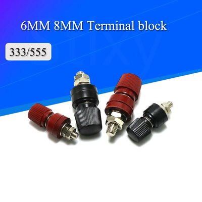 2PCS 333/555 Wire Binding Post Thread Screw Dia 6/8mm Lithiu