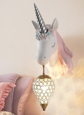Modern Kids Room Wall Lamp Bedroom Bedside Lamp Girl Pink Cr