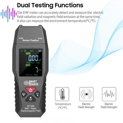 SMART SENSOR ST1393 EMF Meter Electromagnetic Field EMF Mete