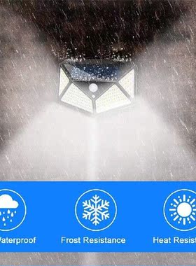 4pcs Solar Powered Wall Light PIR Induction 3 Modes Wall