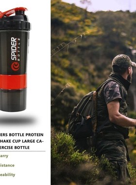 Thickened spot spring three-layer protein powder shaker cup