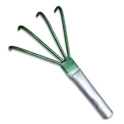 Agricultural Carbon Steel Four-toothed Tines Rake Small Hand