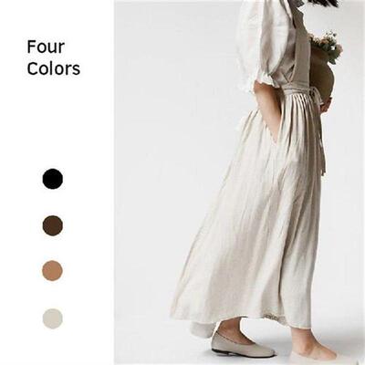 Japanese style cotton apron kitchen florist overalls waist