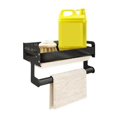 Bathroom Shelf Kitchen Storage Rack Detachable Towel Hanger