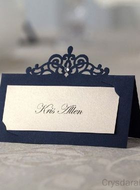24/48pcs Blue Place Card Holder Table Centerpieces Number