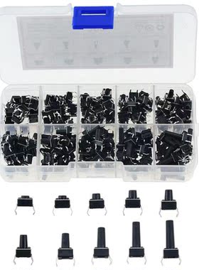 10 Models 200pcs 6*6 Tact Switch Tactile Push Button Switch