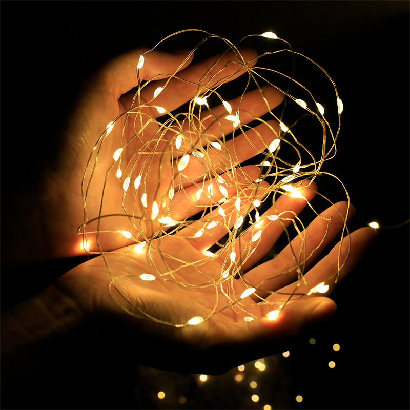 5 Colors LED Outdoor Light String Fairy Garland Battery Powe