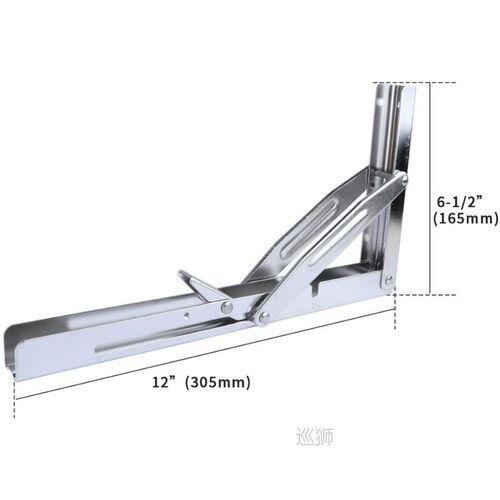 2 Pieces Folding Heavy Duty Shelf-Bracket Bench Table Foldin