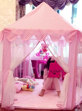 Castillo de princesa rosa para ni?os y ni?as, tienda de cam