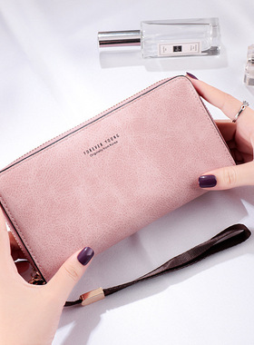 Long Lady Wallet Female Purses Soft PU Leather Mobile Phone