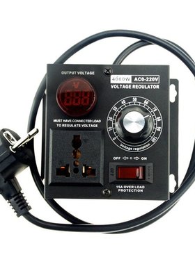 1PCS EU Plug AC 220V 4000W SCR Electronic Voltage Regulator