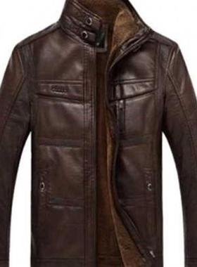 Men lather Jacket sheepskin coat for Men Motor Jackets winte