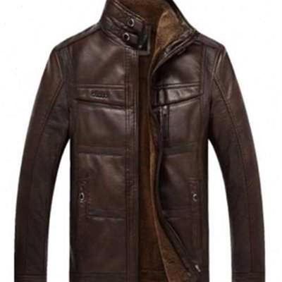 Men lather Jacket sheepskin coat for Men Motor Jackets winte