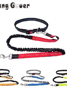 Pet Reflective Waist Belt Leashes Dog Rope Leash Elastic