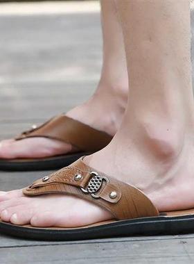 New Summer Beach Slippers Men Flip Flops Top Quality Antiski