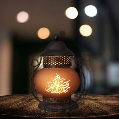 Retro Iron Candle Lantern Moroccan Iron Glass Decorative