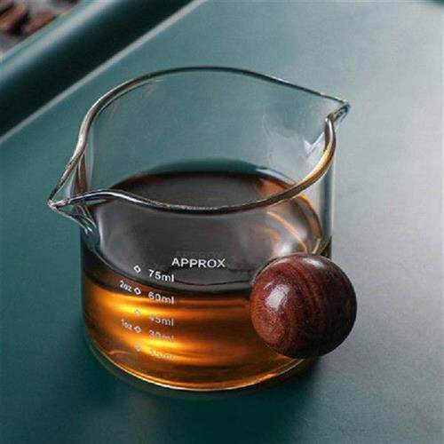 75/150ml Heat Resistant Glass Measuring Cup Ball Handle