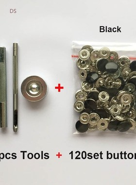 120set Metal Snap Buttons 5colors Available   4 Tools Metal