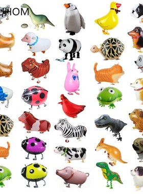 Walking Animal Helium Balloon Cute Cat/Dog/Dinosaur Foil Bal