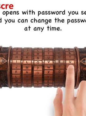 Retro Birthday Valentine Gift Box Cylinder Lockbox Da Vinci