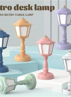 Led Retro Table Lamp Touchable Usb Rechargeable Desk Lamp